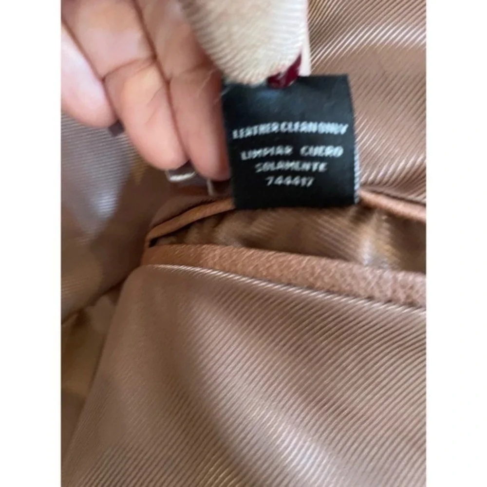 Stafford Essentials Mens Brown Genuine Leather‎ Blazer Jacket XL Full Grain